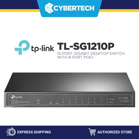 Cybertech TP Link TL SG1210P 10 Port Gigabit Desktop Switch With 8 Port