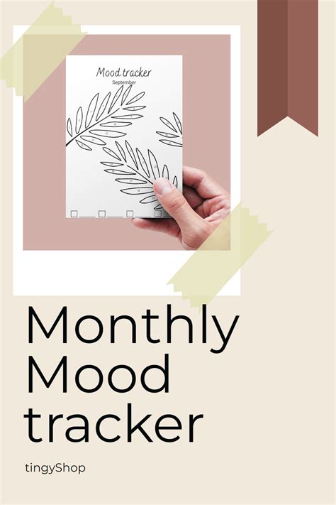 Monthly Mood Tracker Mood Tracker Journal Mood Tracker Printable