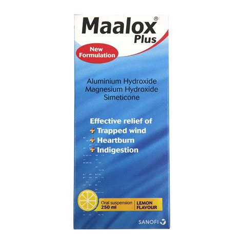 Maalox Plus Suspension 250ml British Pharmacare