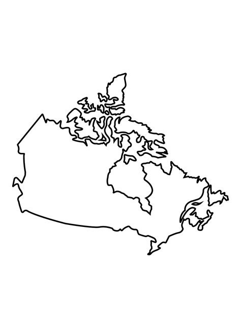 Canada Map Coloring Page - Free Printable Coloring Pages