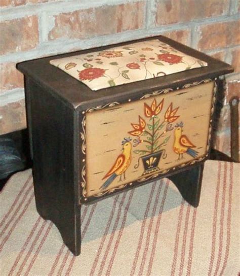 Sewing Box Tall Tole Painting Wooden Unfinished By FirecrackerKid 19