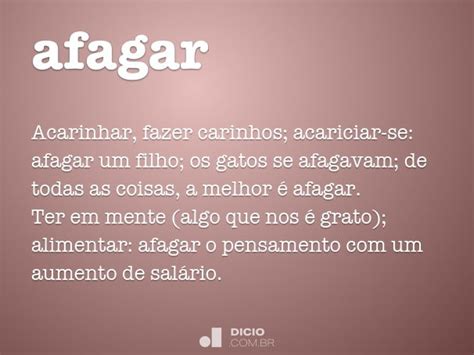 O Que Significa Afagar - Afagar - Dicio, Dicionário Online de Português