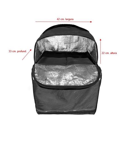 Bolsa Bag Mochila Motoboy BIG Bolsão Isopor Laminado 45L Preta