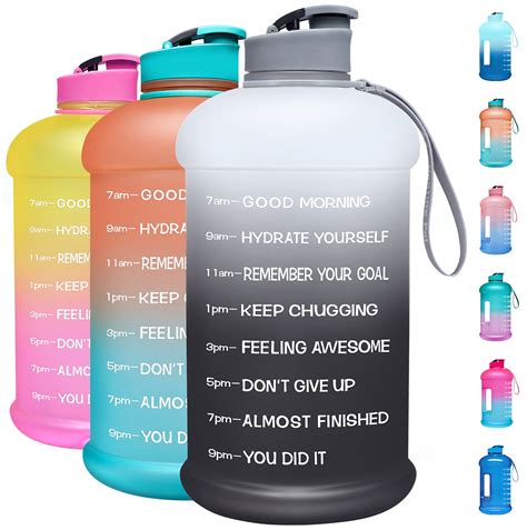 Venture Pal Motivational Water Bottle With Time Marker 1 Gallon 128 Oz