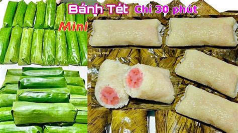 Bánh Tét Chuối Mini Dẻo Béo Thơm Ngon Nhanh Gọn Lẹ Không Cần Nấu Banana Sticky Rice Cake Youtube