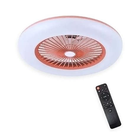 L Mpara De Techo Led Con Ventilador W Redondo Tonos De Luz