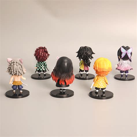 6pcs Set Kimetsu No Yaiba Anime Figure Kamado Tanjirou Action Figure