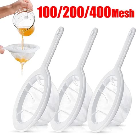 100200400 Mesh Nut Milk Bag Reusable Food Filter Bags 3 Sizes Nylon Mesh Net Strainer Bag For