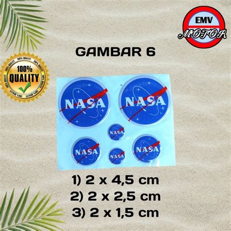 Jual Emblem Sticker Timbul Logo Nasa Satu Set Di Lapak Emv Motor