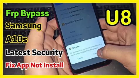 Frp Bypass Samsung A10s SM A107F U7 U8 Latest Security Fix App Not