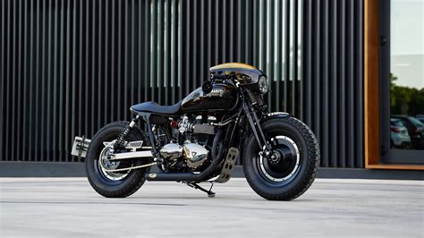 Charming Triumph Bonneville T100 Vaelica Sits On Springer Forks And