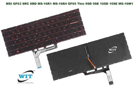 Laptop Internal Keyboard Or Keypad For MSI GF63 8RC 8RD MS 16R1 MS 16R4