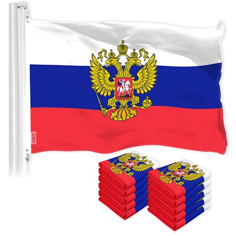 G128 10 Pack Russia Russian Ensign Flag 3x5 Ft Liteweave Pro