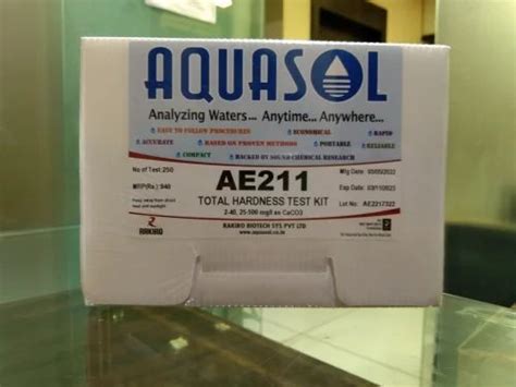 Aquasol AE211 Total Hardness Test Kit 2 500mg L 250 Test Packaging