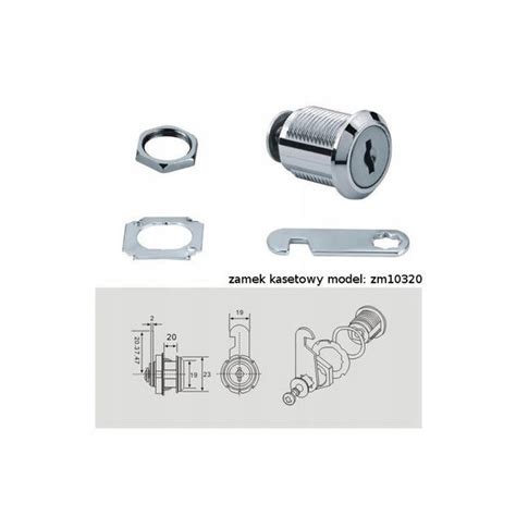ZAMEK KASETKOWY KASETOWY DO SKRZYNEK LISTY 20mm ERLI Pl