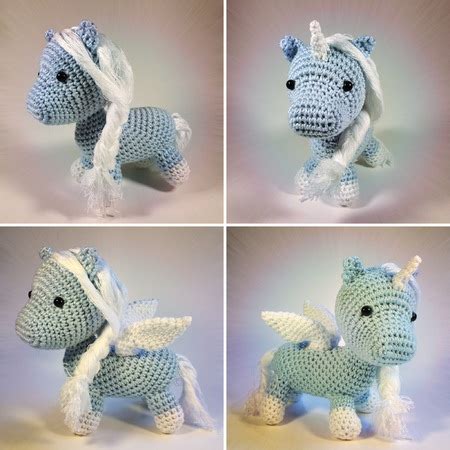 4 in 1 Häkelanleitung Amigurumi Pferd Einhorn geflügeltes Einhorn