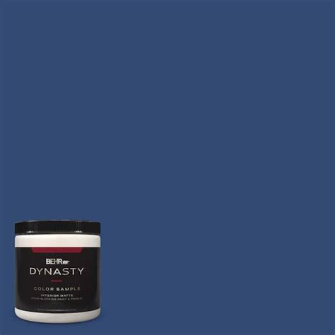 BEHR DYNASTY 8 Oz S H 580 Navy Blue Matte Stain Blocking Interior