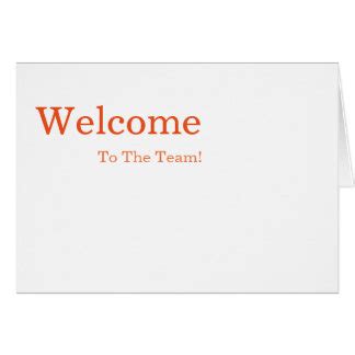 Welcome To The Team Cards | Zazzle