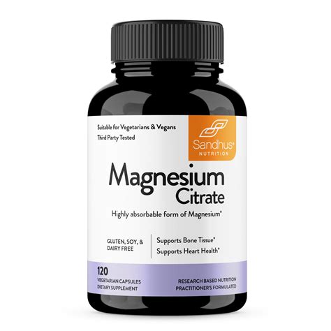 Magnesium Citrate 120 ct - Sandhu Products – Sandhus Nutrition