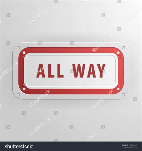 Stop All Way Sign Vector Illustration Stock Vector (Royalty Free ...