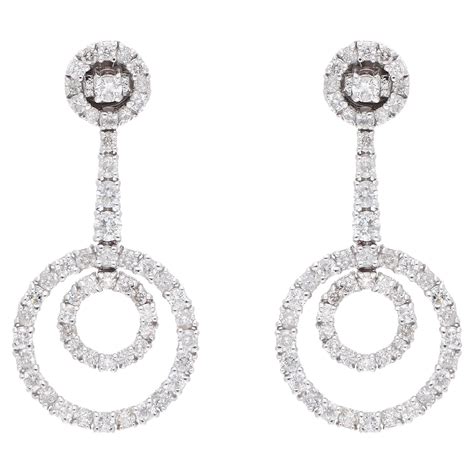 8 Carat Si Clarity Hi Color Baguette Diamond Dangle Earrings 18 Karat White Gold For Sale At 1stdibs