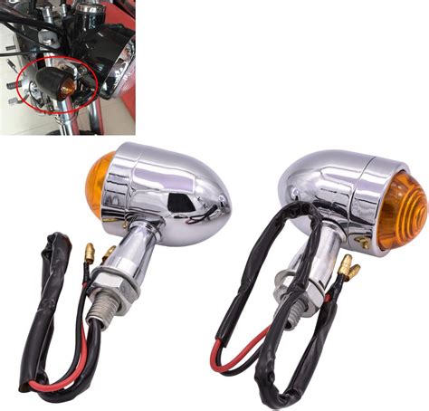 Tuincyn Mini Motorcycle Turn Signals Indicator Running Light Bullet