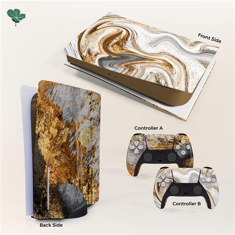 Golden Marble Texture PS5 Playstation PS5 Console Controller Etsy