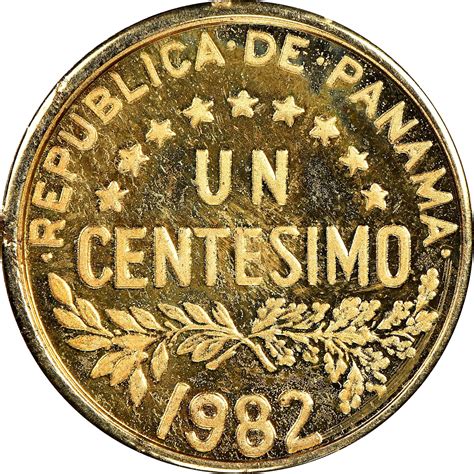 1 Centesimo Gold Piefort Panamá Numista