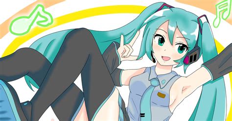 初音ミク みっくみく Mahoまほのイラスト Pixiv