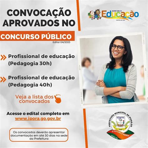 Convocação aprovados no concurso público Prefeitura Municipal de Iporá