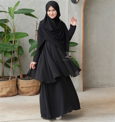 Bingung Gamis Hitam Cocok Dengan Jilbab Warna Apa Ini Rekomendasi Hot