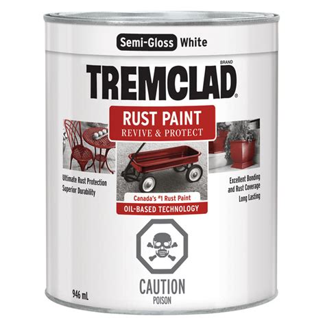 Peinture antirouille Tremclad 946 ml fini semi lustré blanc 254933