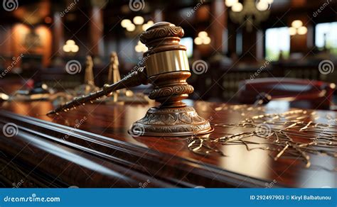 Judge Gavel on the Table. the Concept of Justice Stock Illustration ...