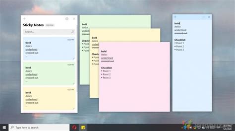 Windows 10 How To Install And Use Desktop Sticky Notes Winbuzzer