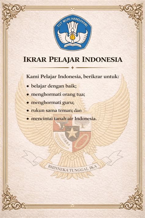 bunyi  ikrar pelajar indonesia  link  naskah teksnya