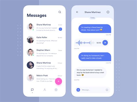 Messenger App Design App Ui Design App Interface Design