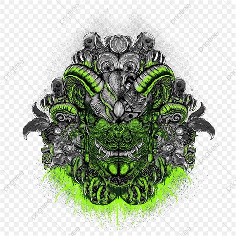 Barong Png Picture Green Barong Barongsai Vector Green Vector Png