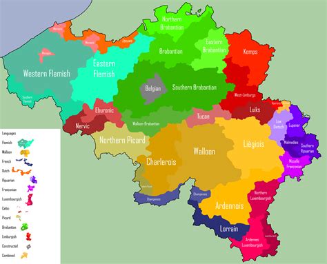 Belgium Language Map