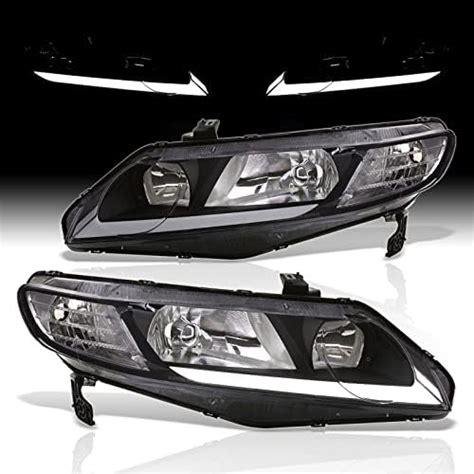 Ajp Distributors Black Housing Clear Lens Corner Led Drl Driving Head Lights Bumper