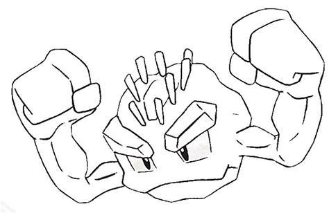 Geodude Coloring Page Coloring Pages