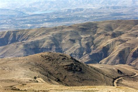 Vista Desde Mt Nebo En Jordania Sobre Las Tierras Sagradas Del Oriente