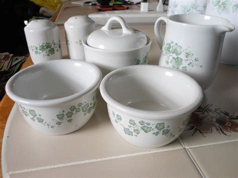 Corelle Coordinates Callaway Green Ivy Stoneware 7 Pcs S P Sugar