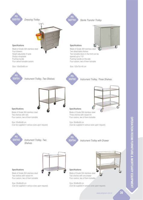 Operation room furniture mortuary equipment