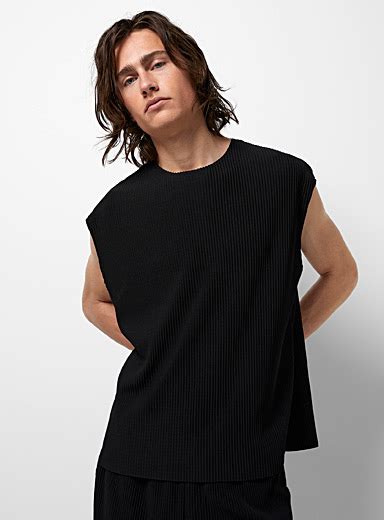 Ribbed Sleeveless T Shirt Le 31 Shop Mens Tank Tops Online Simons