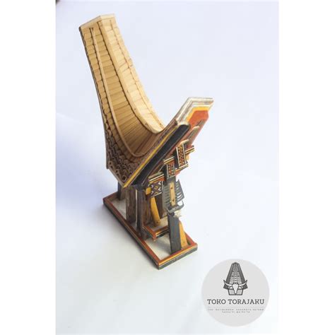 Jual Miniatur Rumah Toraja Ukuran Sedang Tongkonan Shopee Indonesia