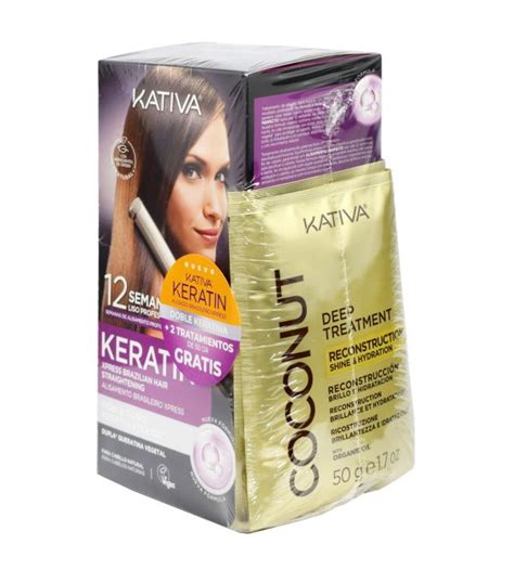 Pack Kit Alisado Brasile O Keratin Tratamiento Coconut Kativa