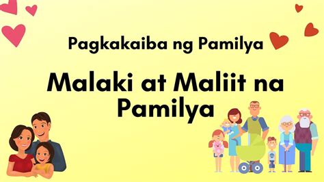 Malaki At Maliit Na Pamilya Youtube