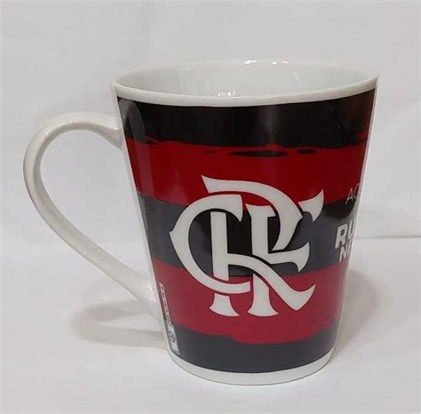 Caneca De Porcelana Flamengo 290ml Oficial Vermelho