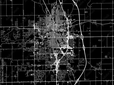 Vector Road Map Of The City Of Kokomo Indiana In The United States Of