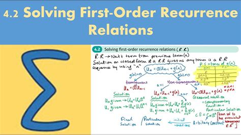 4 2 Solving First Order Recurrence Relations FP2 Chapter 4